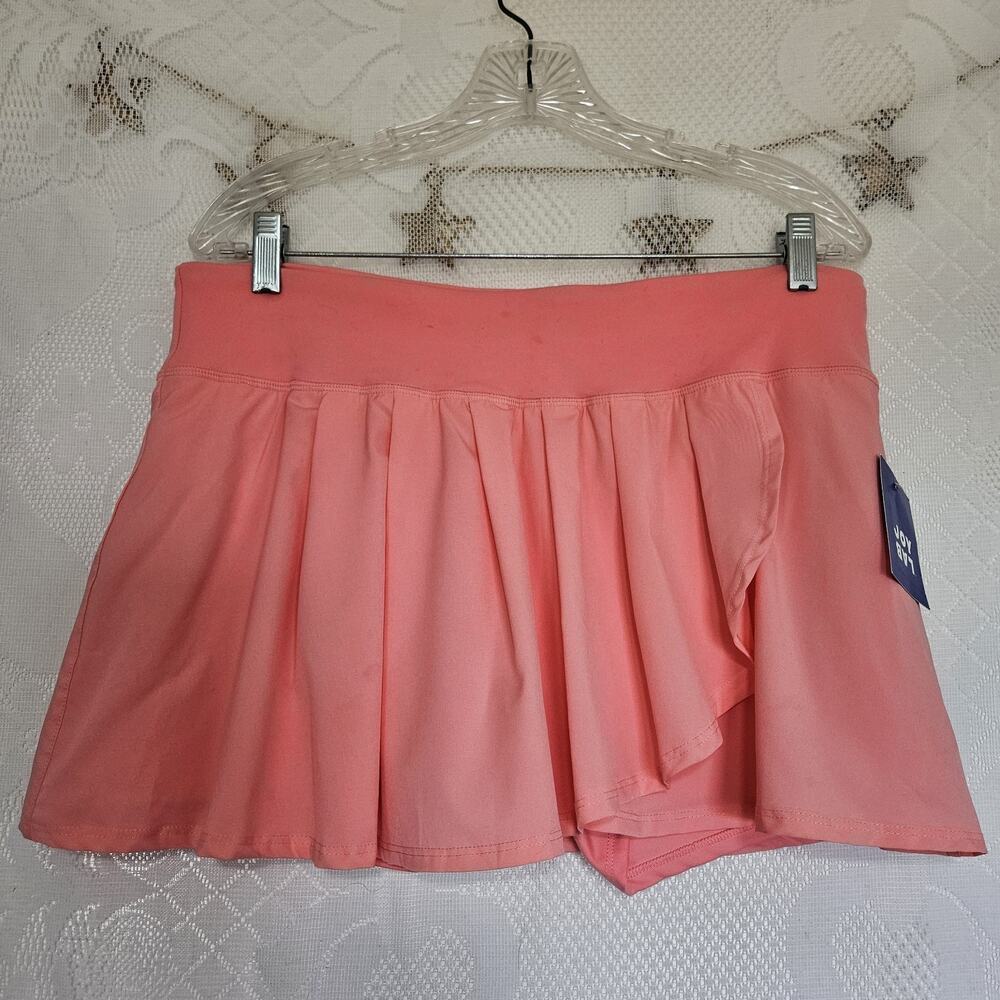 Joy Lab XLarge Coral Performance Pleated Skort Hidden Pocket Activewear Tennis